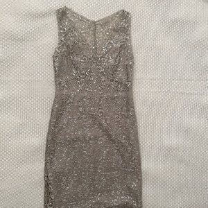 Metallic sheath slip dress